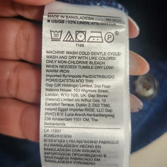 EUC BANANA REPUBLIC LINEN BLEND INDIGO UTILITY JUMPSUIT DARK INDIGO SZ XS - Picture 11 of 12